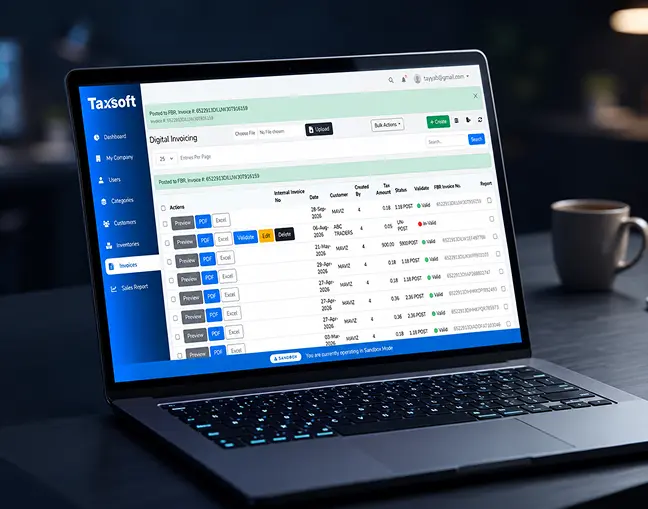 Dashboard on laptop