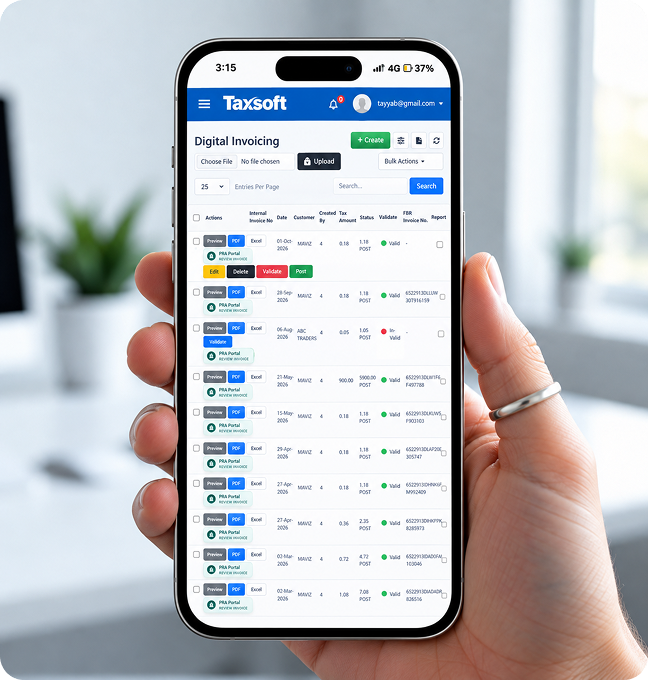 TexSoft app - invoice generation